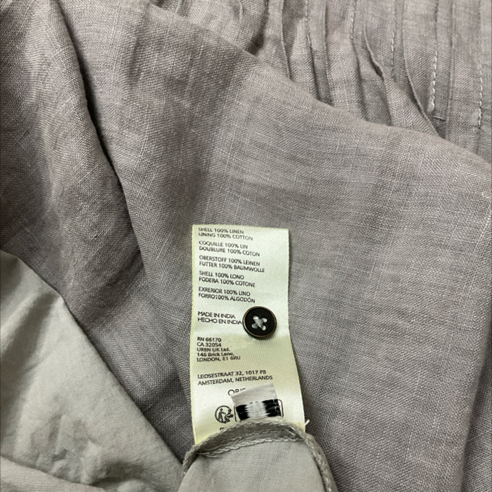 Anthropologie Linen Sleeveless Pleated Mini Dress-Medium - Picture 7 of 7